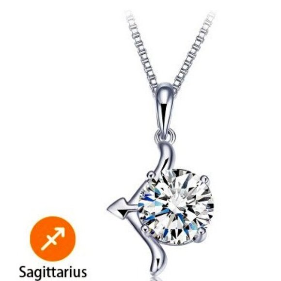 Zodiac Silver CZ  Necklace - Picture 12 of 15